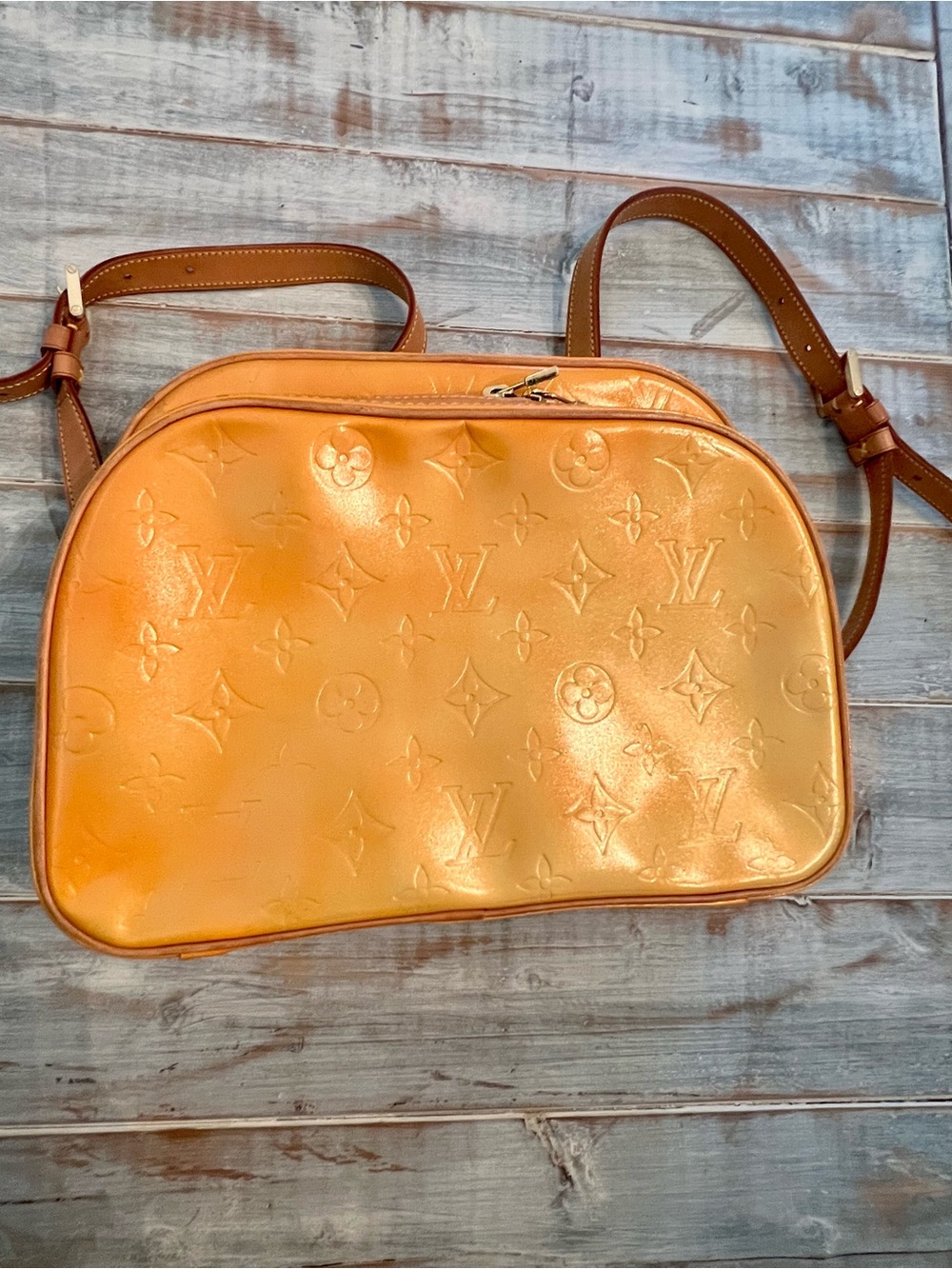 Louis Vuitton Orange Vernis Monogram Crossbody